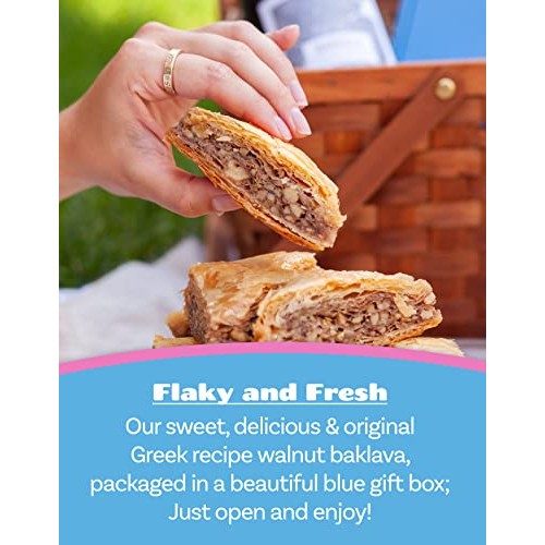Bakluva 16-Piece Baklava Pastry Dessert Gift Box - 16 Large 2....
