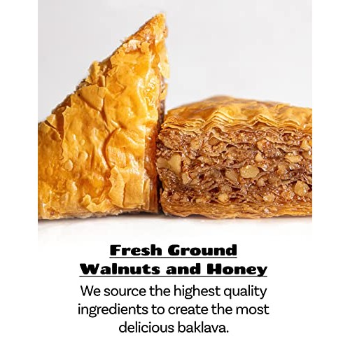 Bakluva 16-Piece Baklava Pastry Dessert Gift Box - 16 Large 2....