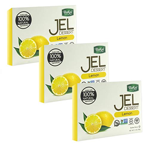 Bakol Jel Dessert 3 Oz. Vegan &Amp; All Natural - Pack Of 3 Lemon