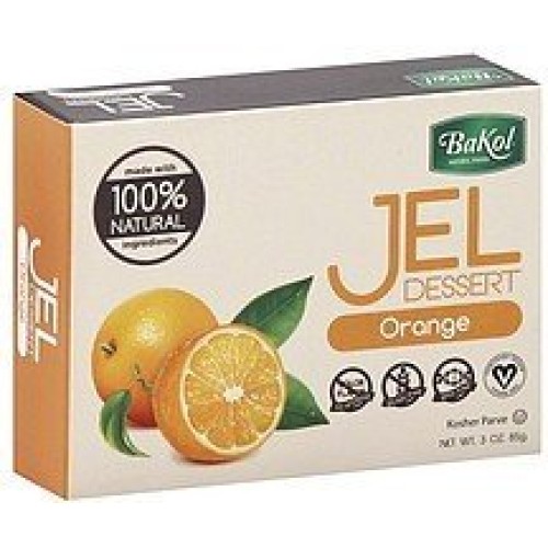 Bakol Jel Dessert 3 Oz. Vegan &Amp; All Natural Orange Pack Of 3