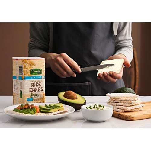 Bakol Whole Grain Brown Rice Cakes Lightly Salted, 3 Pack, Glute