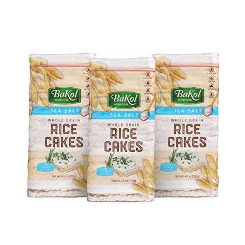 Bakol Whole Grain Brown Rice Cakes Lightly Salted, 3 Pack, Glute