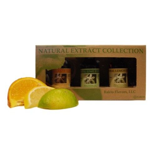 Bakto Flavors Natural Citrus Collection Gift Box, Lemon-Lime-Ora