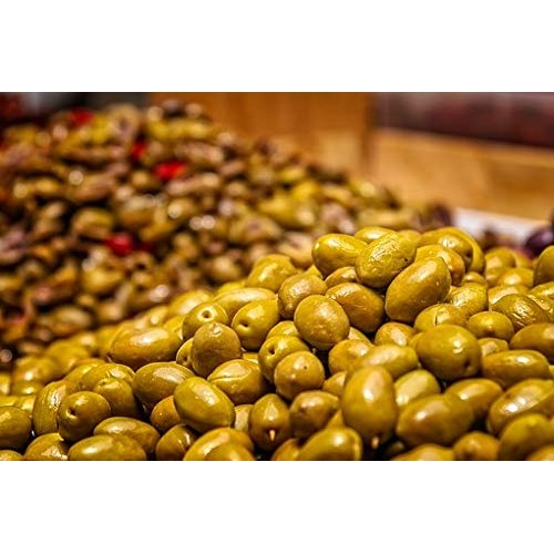 Green Cracked Olives Net Wt. 48 Oz/3 Lb/1360 Gm. By: Mid East -