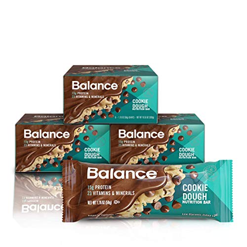 Balance Bar, Healthy Protein Snacks, Cookie Dough, 1.76 Oz, Pack