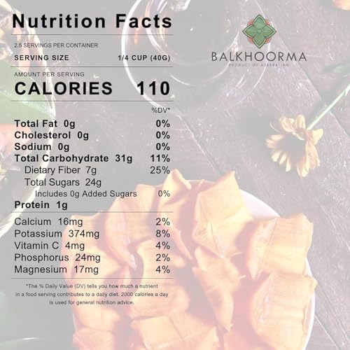 Balkhoorma Dried Persimmons | 3.5oz/100g | Dried Fruits | No Add...