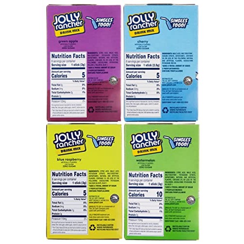 Jolly Rancher Singles to Go Variety Pack of 12| 3 Boxes Each - B...