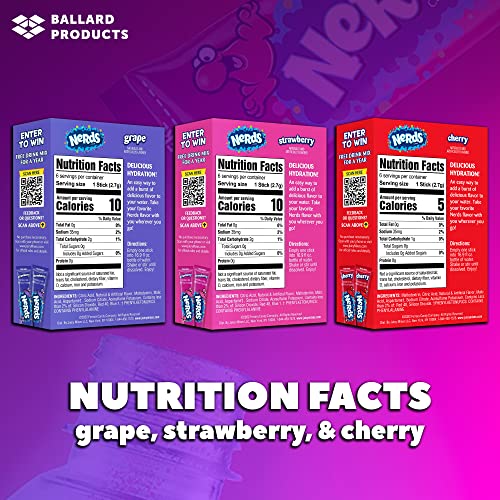 Nerds Flavored Drink Mix Singles Pack of 6 Boxes - 6 Boxes of Su...