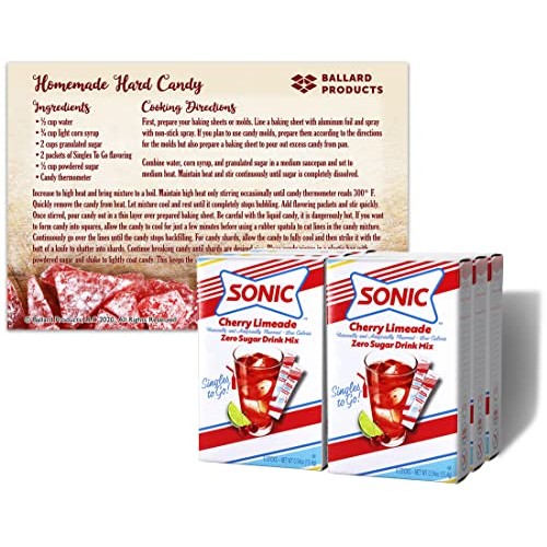 Sonic Cherry Limeade Singles to Go Drink Mix | 6 Boxes - 36 Flav...