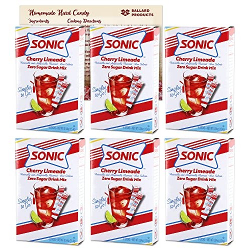 Sonic Cherry Limeade Singles to Go Drink Mix | 6 Boxes - 36 Flav...