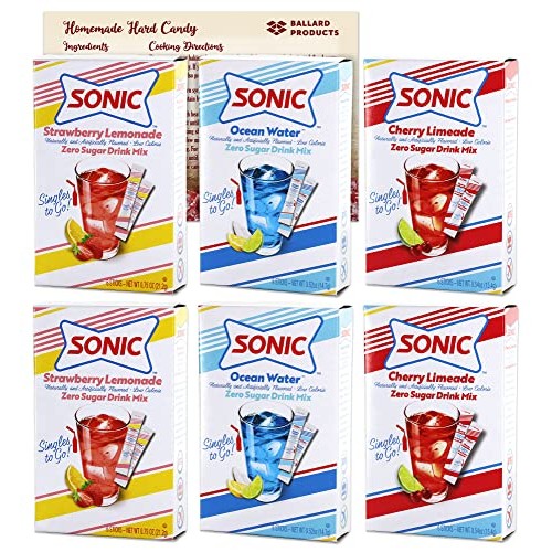 Sonic Singles to Go Variety Pack of 6 - 2 Boxes Each - Cherry Li...