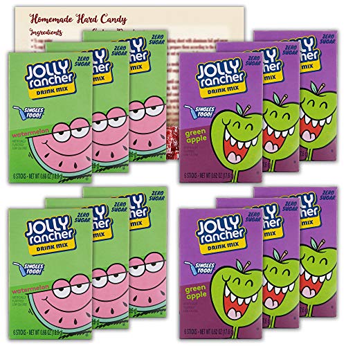 Jolly Rancher Singles To Go Variety Pack Of 12| 6 Boxes Each - W