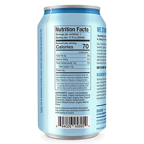 Bambucha Kombucha Blueberry Tart 12 Pack Case | Chef Crafted Fla... Bambucha Kombucha Blueberry Tart 12 Pack Case | Chef Crafted Fla...