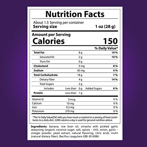 Banana Chips - Dried Bananas Gluten Free Chips Siracha Flavor