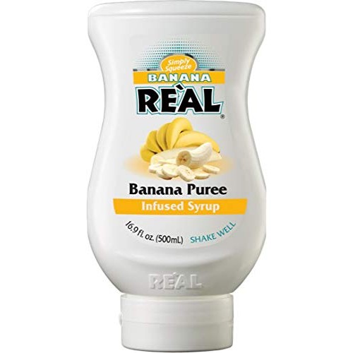 Banana Reàl, Banana Puree Infused Syrup, 16.9 Fl Oz Squeezable B