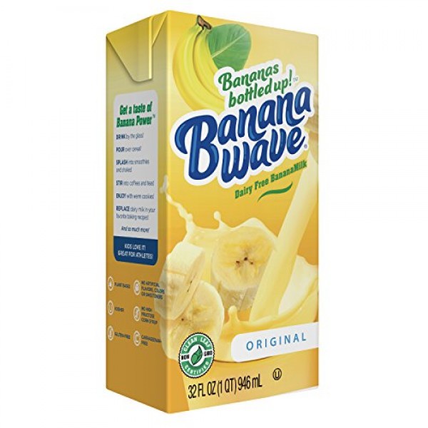 Banana Wave Dairy Free Banana Milk, Blended Superfood Beverage W
