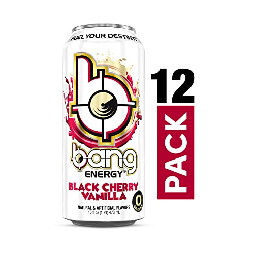 Bang Black Cherry Vanilla Energy Drink, 0 Calories, Sugar Free w...