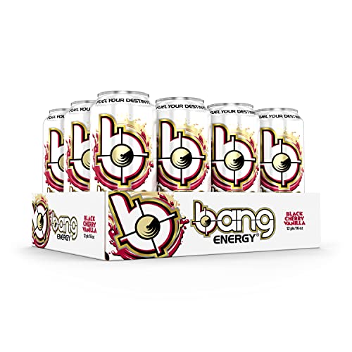 Bang Black Cherry Vanilla Energy Drink, 0 Calories, Sugar Free w...