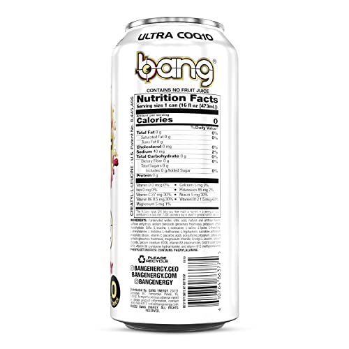 Bang Black Cherry Vanilla Energy Drink, 0 Calories, Sugar Free w...