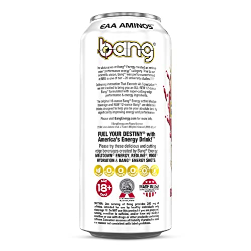 Bang Black Cherry Vanilla Energy Drink, 0 Calories, Sugar Free w...