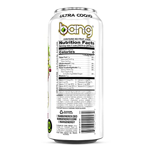 Bang Cherry Blade Lemonade Energy Drink, 0 Calories, Sugar Free ...