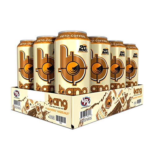 Bang Heavenly Hazelnut Keto Coffee Energy Drink, 20G Protein, 16