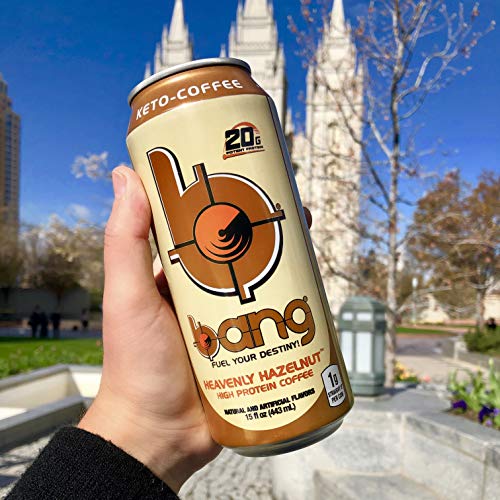 Bang Heavenly Hazelnut Keto Coffee Energy Drink, 20G Protein, 16