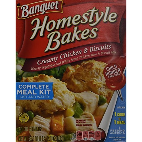 Banquet, Homestyle Bakes, Creamy Chicken &Amp; Biscuits, 28.10Oz Box