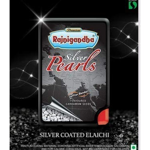 Rajnigandha Silver Coated Saffron Blended Pearls Cardamom Seeds