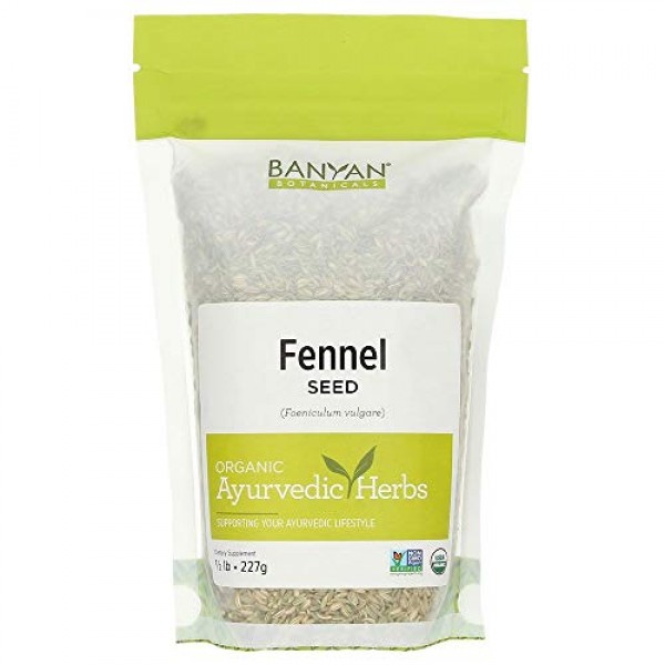 Banyan Botanicals Whole Fennel Seed - USDA Organic, 1/2 lb - Foe...