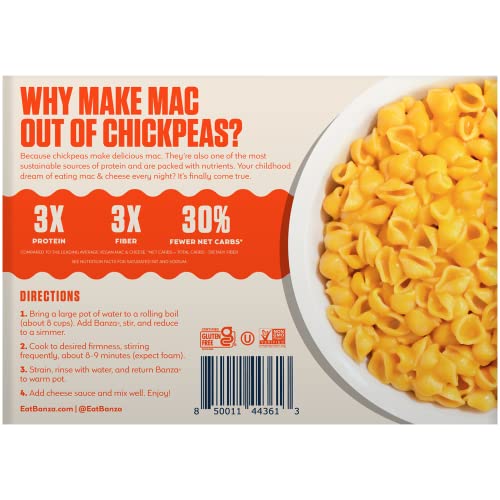 Banza Plant-Based Chickpea Vegan Mac & Cheese – Gluten Free Heal...
