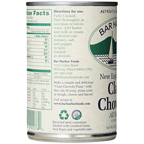 Bar Harbor Chowder, New England Clam, 15 Ounce Pack Of 6
