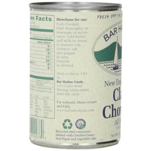 Bar Harbor Chowder, New England Clam, 15 Ounce Pack Of 6