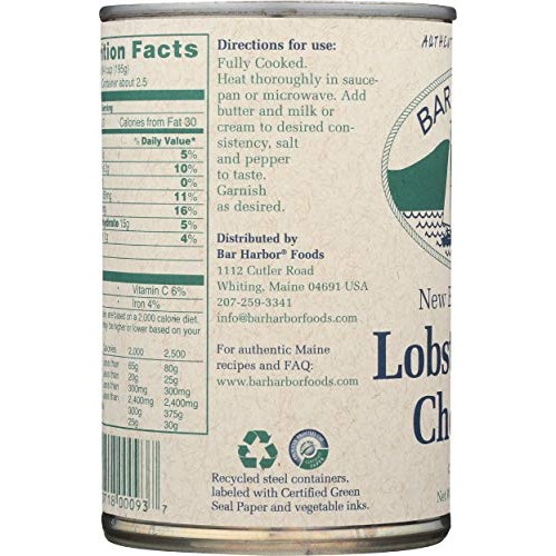 Bar Harbor Soup Chowder Lobster &Amp; Corn, 15 Ounce