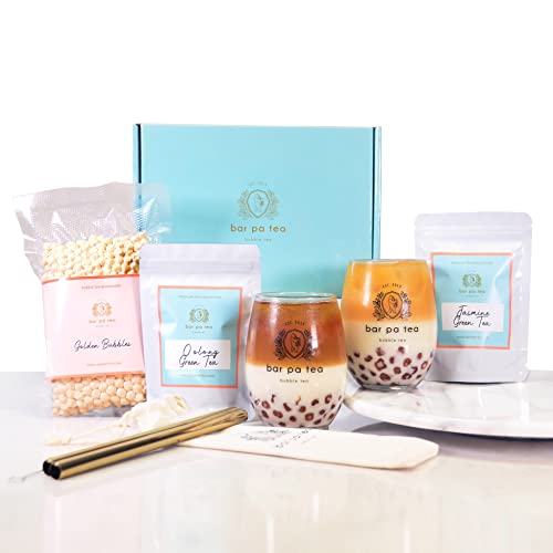 Premium Bubble Tea Kit, Jasmine &Amp; Oolong Green Tea Gift Set Dyl
