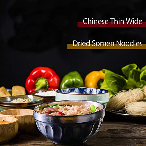 Traditional Hand-Made Taiwanese Thin Wide Dried Somen Noodles Ve