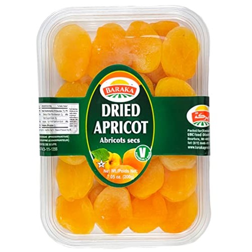 Baraka Dried Apricot No Sugar Added All Natural Fat-Free Healthy...