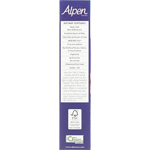Alpen Cereal, No Sugar Added, 14 Ounce