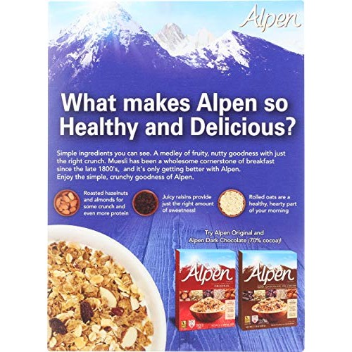 Alpen Cereal, No Sugar Added, 14 Ounce
