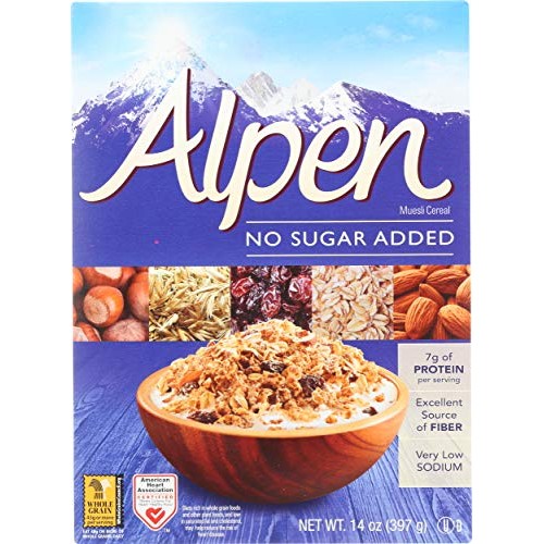 Alpen Cereal, No Sugar Added, 14 Ounce