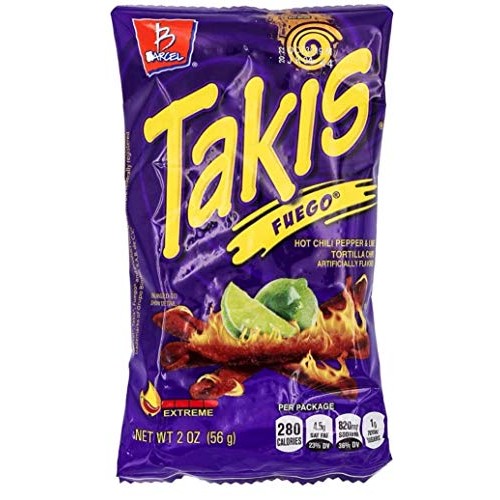 Takis Fuego Hot Chili Pepper &Amp; Lime Tortilla Chips 12 Pack - 2