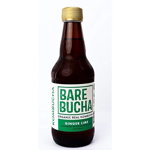 Organic Kombucha Bare Bucha - Ginger Lime - 6-Pack, No Sugar A