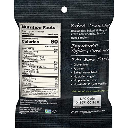 Bare Bare Baked Crunchy Apples, Cinnamon, 0.53Oz 16 Count