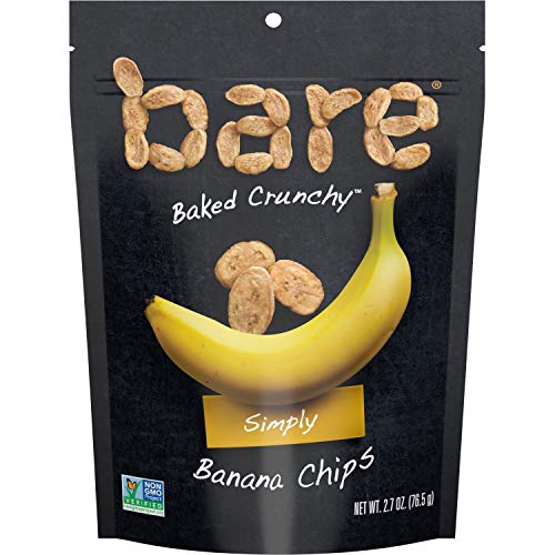 Bare Baked Crunchy Banana Chips, Simply, Gluten Free, 2.7 Ounce,
