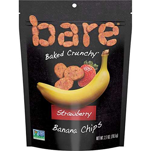 Bare Baked Crunchy Banana Chips, Strawberry, Gluten Free, 2.7 Ou