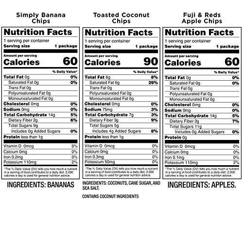 Bare Baked Crunchy Fruit Variety Pack, Apples, Bananas, And Coco
