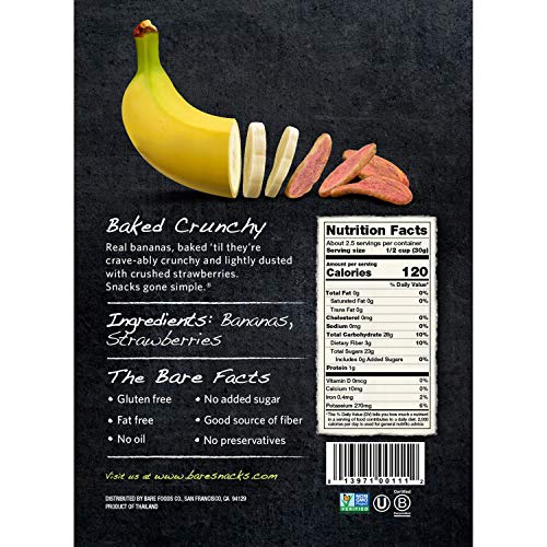 Bare Baked Strawberry Banana Chips, 2.7Oz
