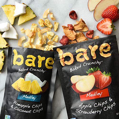 Bare Medleys Fruit Snack Pack, Gluten Free Snacks, Apple Strawbe