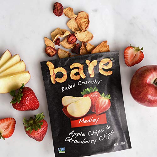 Bare Medleys Fruit Snack Pack, Gluten Free Snacks, Apple Strawbe