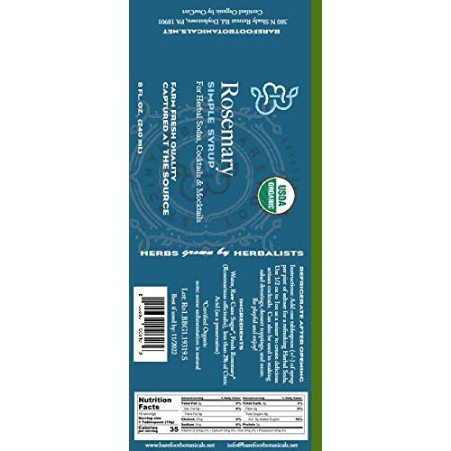 Barefoot Botanicals Rosemary Certified Organic Botanical Simple